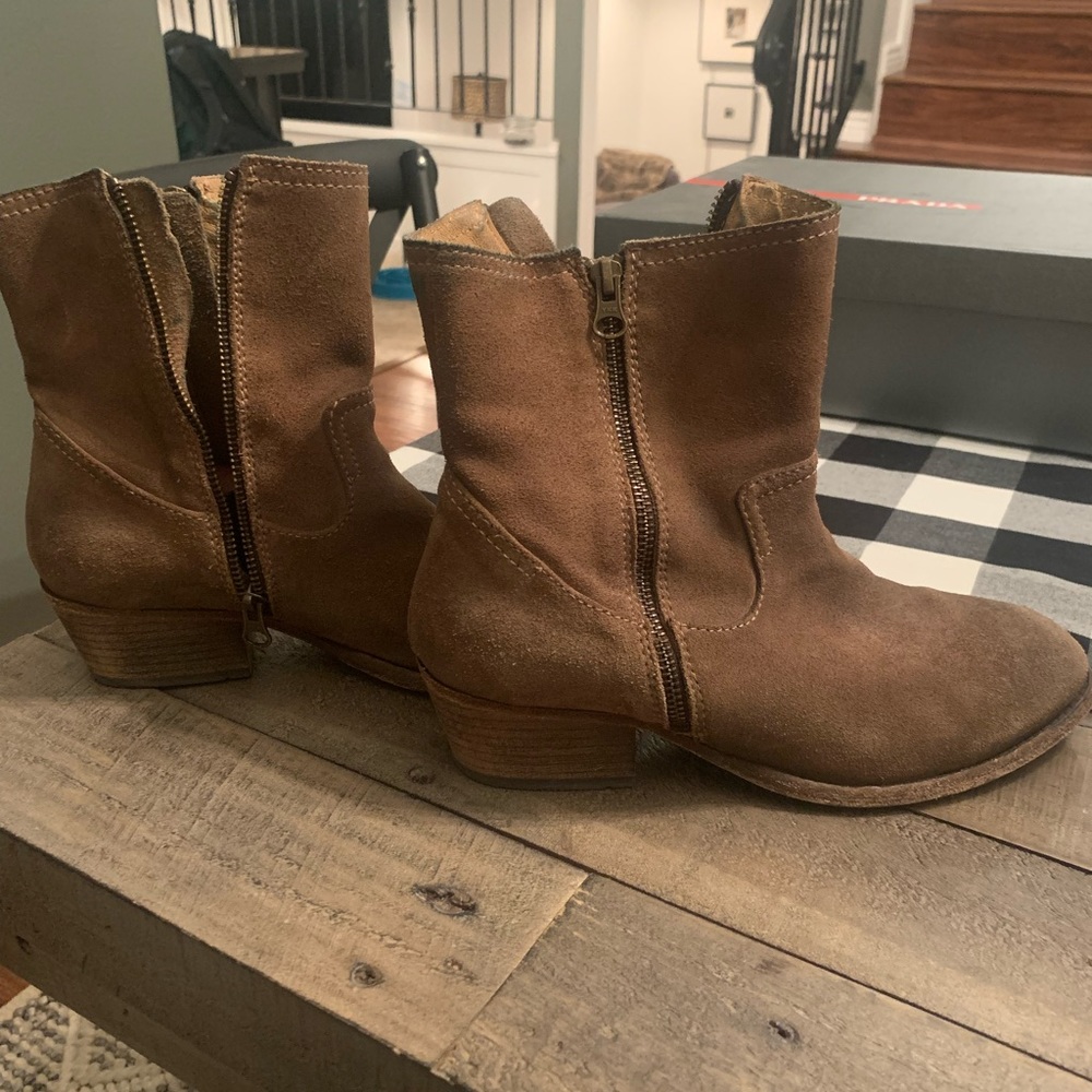 Brown Suede Booties